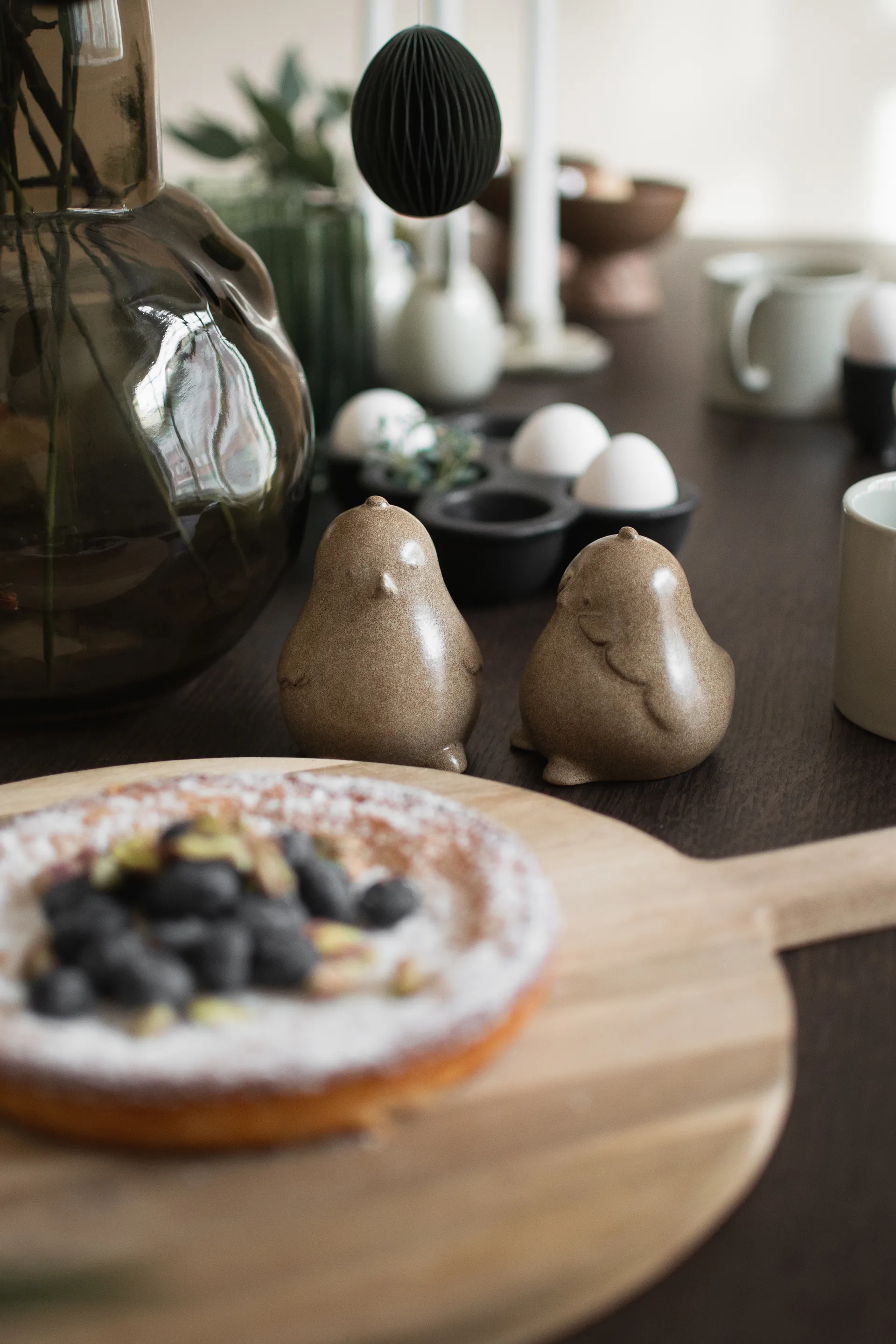 Décoration de Pâques Chubby chicken, Lot de 2, Beige DBKD