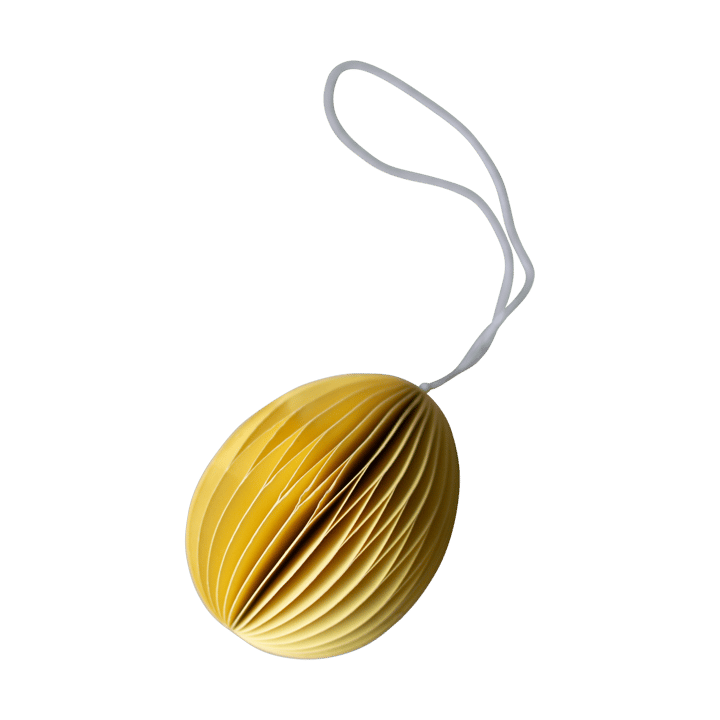 Décoration de Pâques en papier Ovoid 7 cm - Jaune - DBKD
