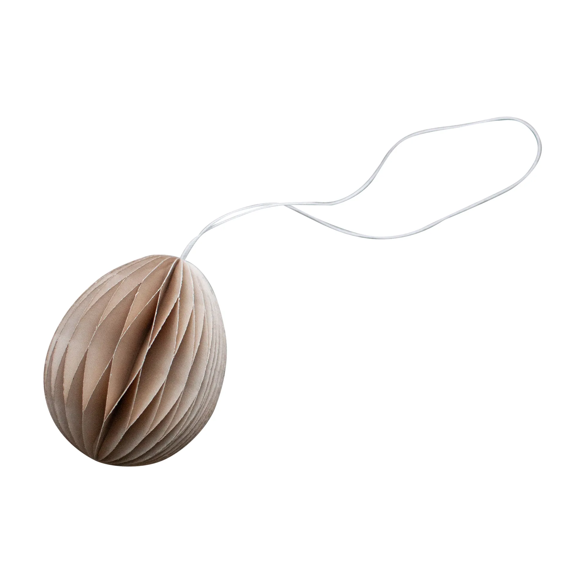 Décoration de Pâques en papier Ovoid 7 cm, White DBKD