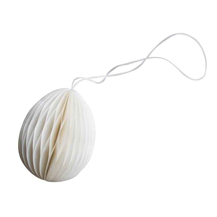 Décoration de Pâques en papier Ovoid 7 cm, White DBKD