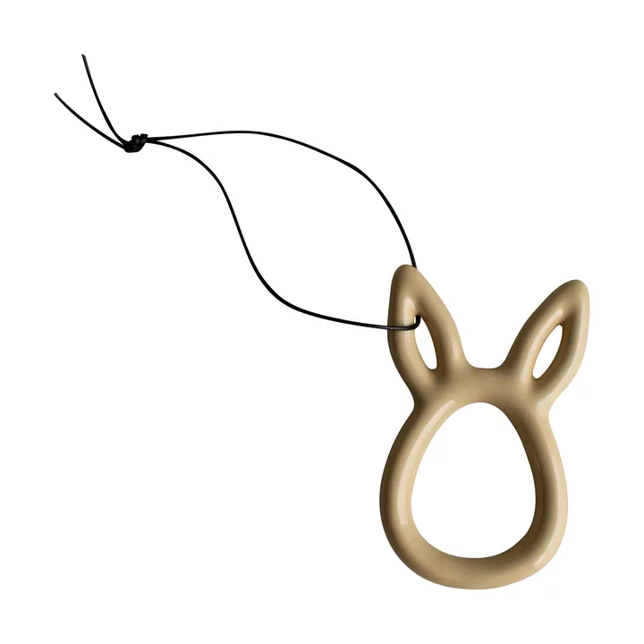 Décoration de Pâques Sprinkle rabbit 8 cm - Shiny yellow - DBKD