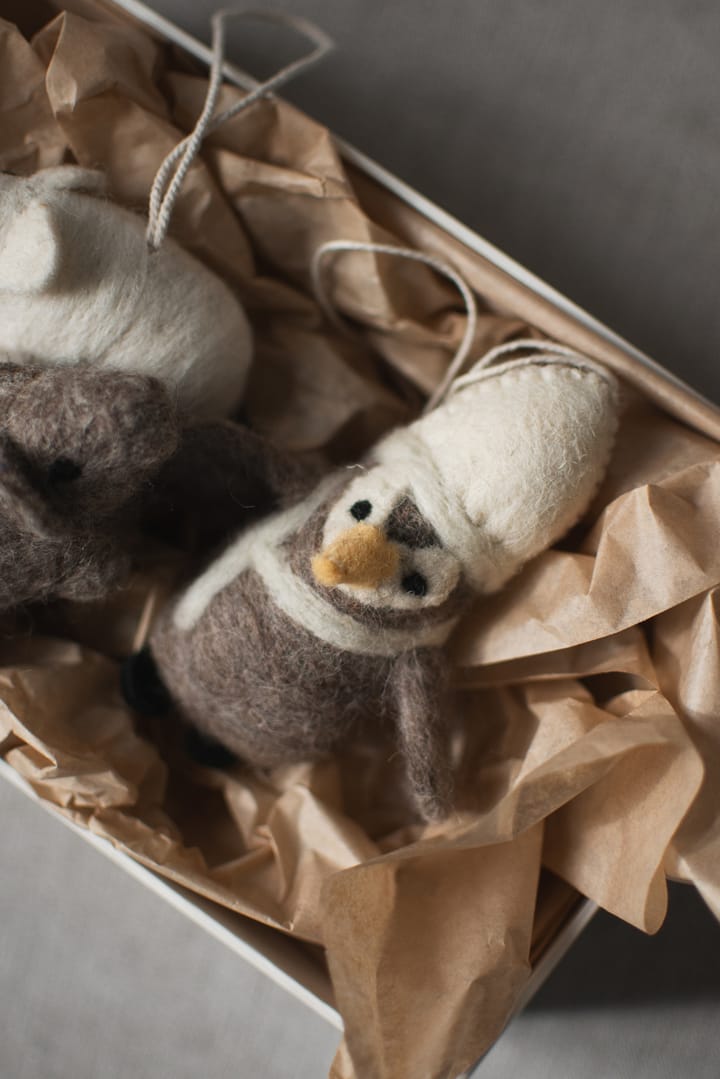 Décoration suspendue Hanging penguin, Beige-white DBKD