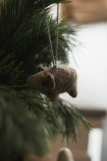 Décoration suspendue Hanging pig - Beige - DBKD
