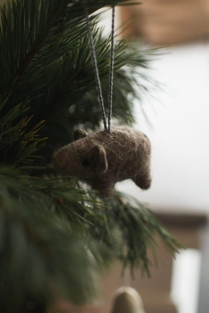 Décoration suspendue Hanging pig, Beige DBKD