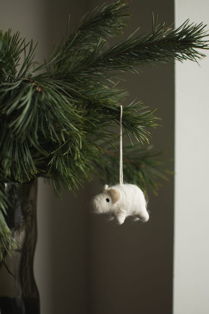 Décoration suspendue Hanging pig, White DBKD