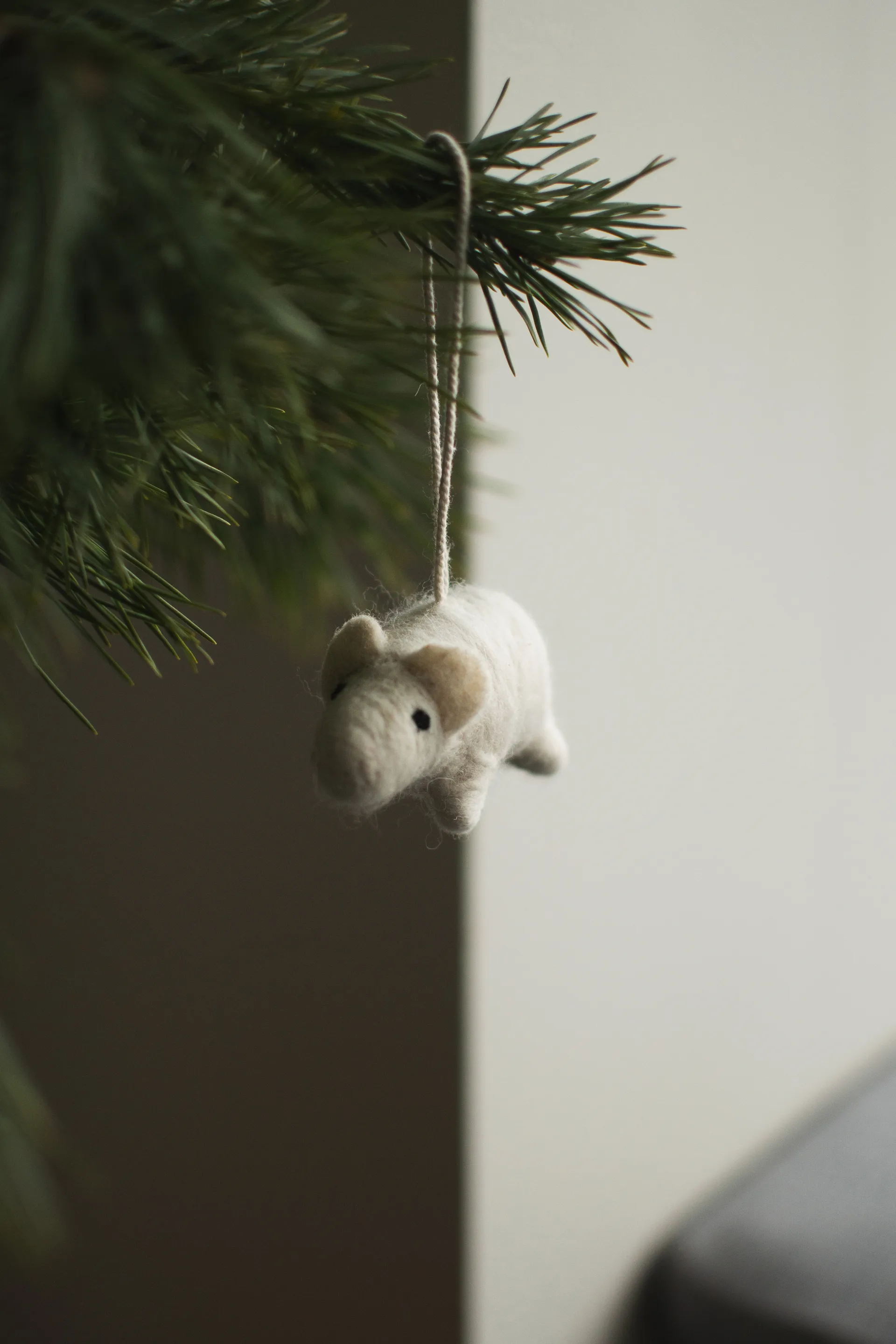 Décoration suspendue Hanging pig, White DBKD