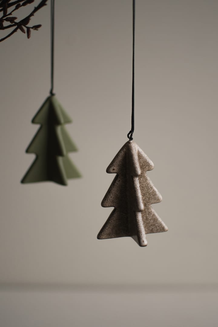 Décoration suspendue Hanging winter tree 7 cm, Beige DBKD