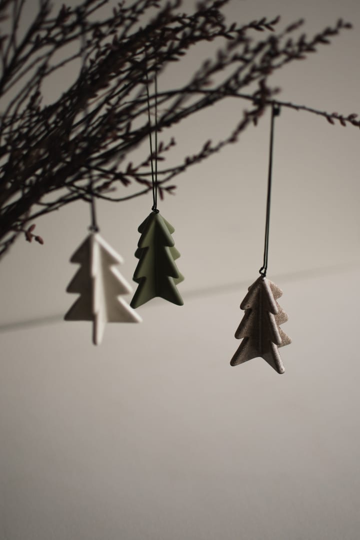 Décoration suspendue Hanging winter tree 7 cm, Green DBKD