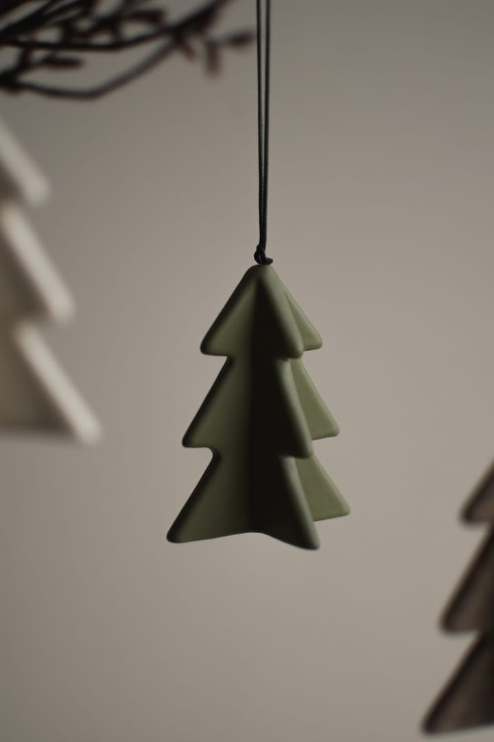Décoration suspendue Hanging winter tree 7 cm, Green DBKD