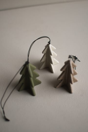 Décoration suspendue Hanging winter tree 7 cm - Vanilla - DBKD