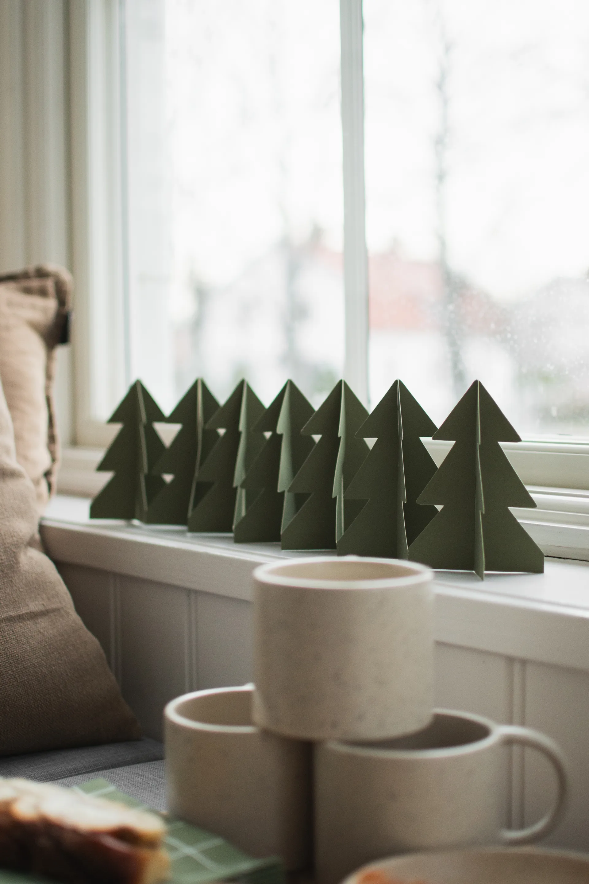 Décoration Tree in a row 60 cm, Green, 7x60 cm DBKD