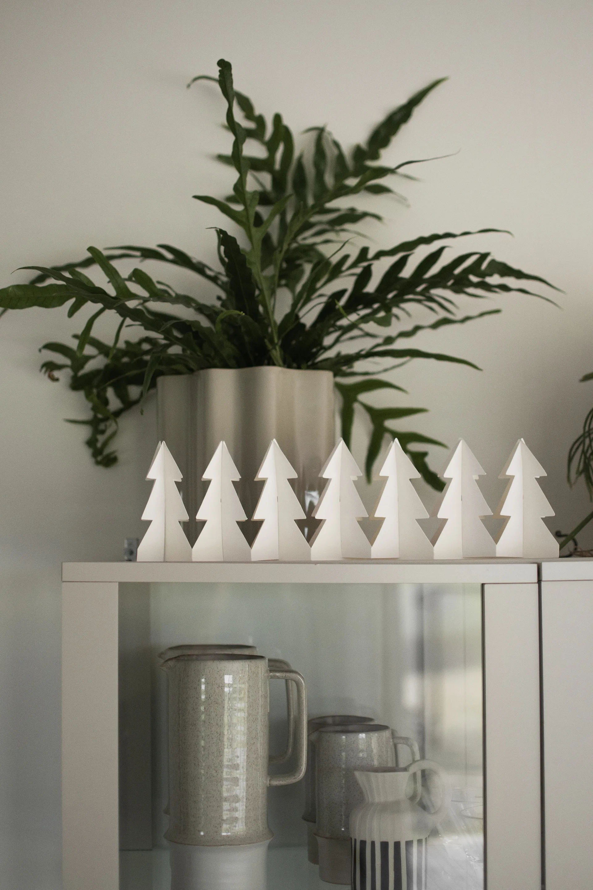 Décoration Tree in a row, White, 7x60 cm DBKD