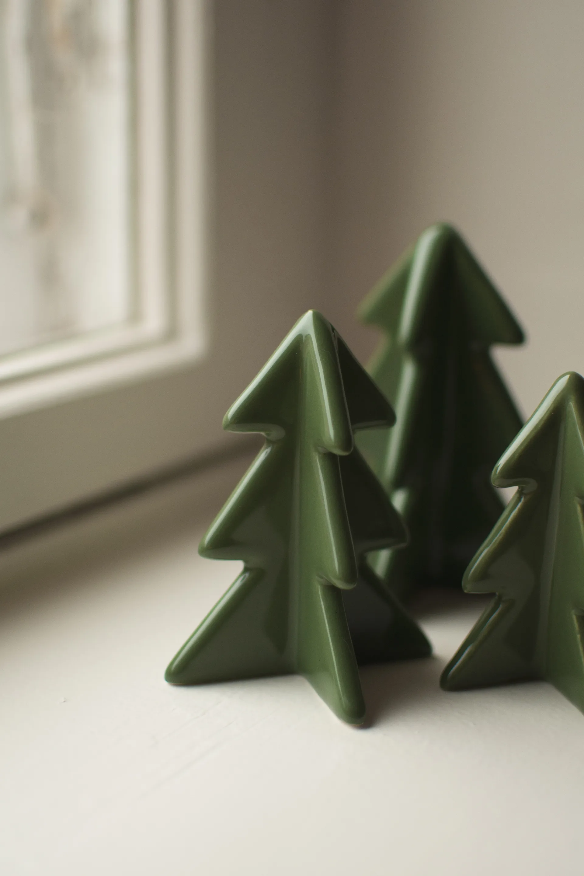 Décoration Winter tree, Green, 8 cm DBKD