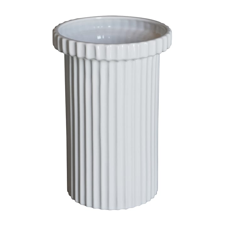Grand cache-pot Stripe h22 cm Ø12 cm - Shiny white - DBKD
