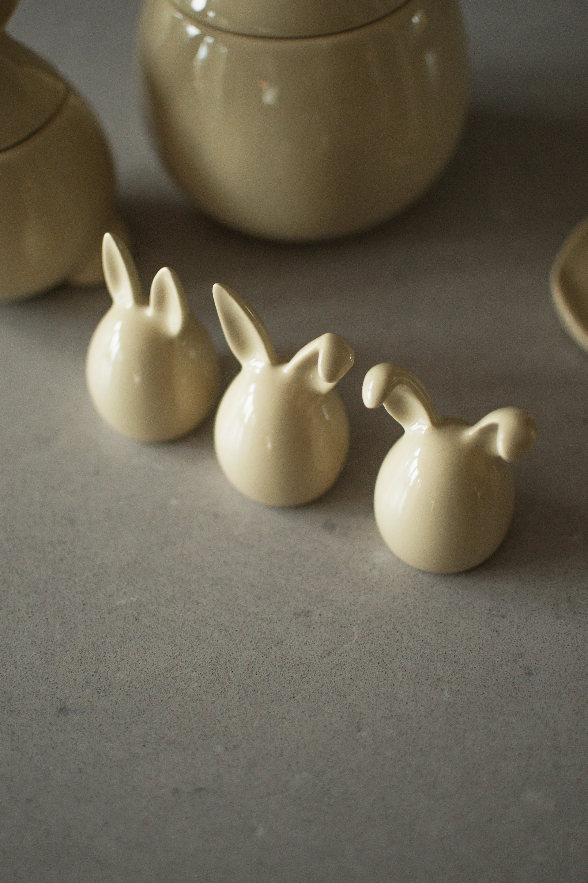 Lièvres de Pâques Triplets Lot de 3, Shiny yellow DBKD