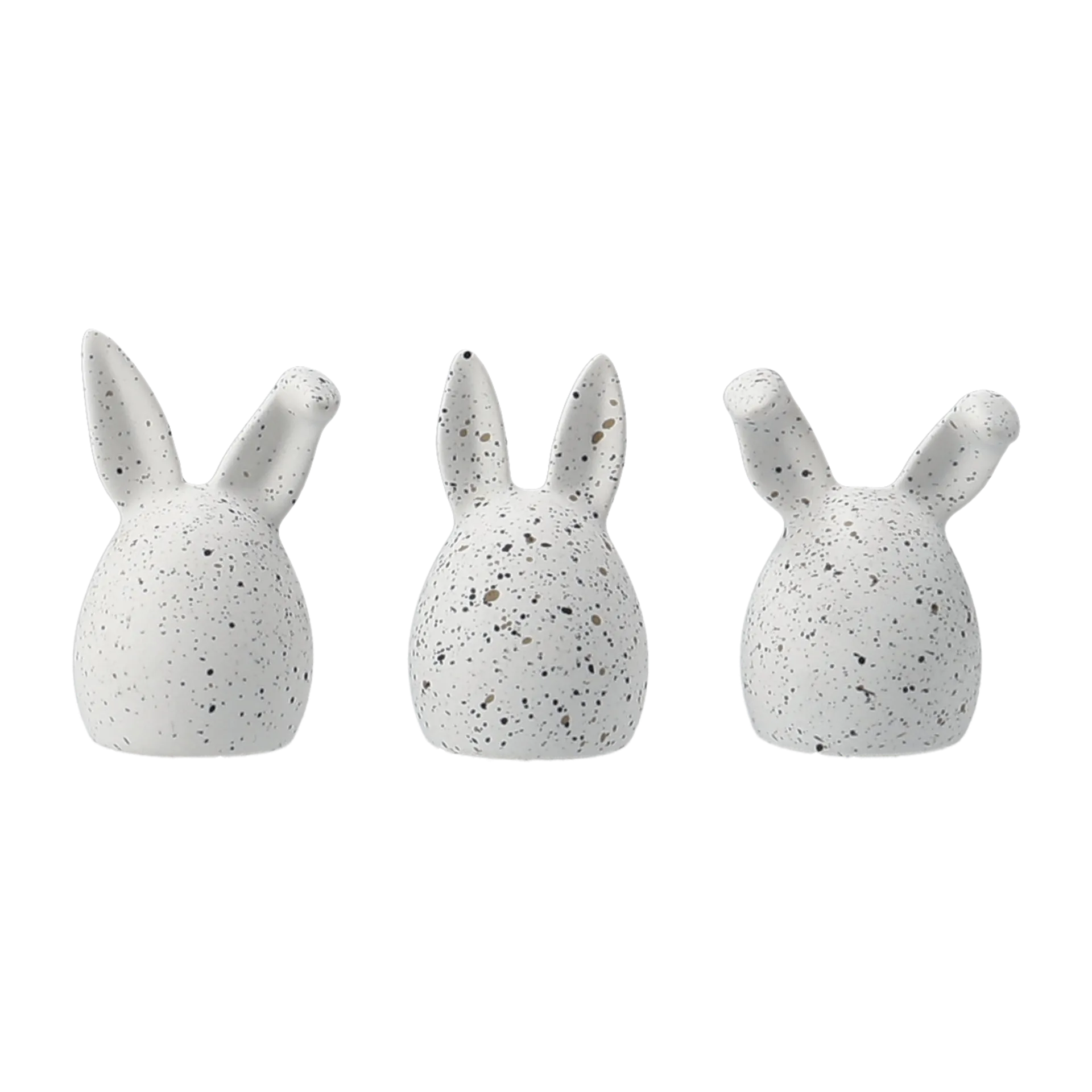 Lièvres de Pâques Triplets Lot de 3, White dot DBKD