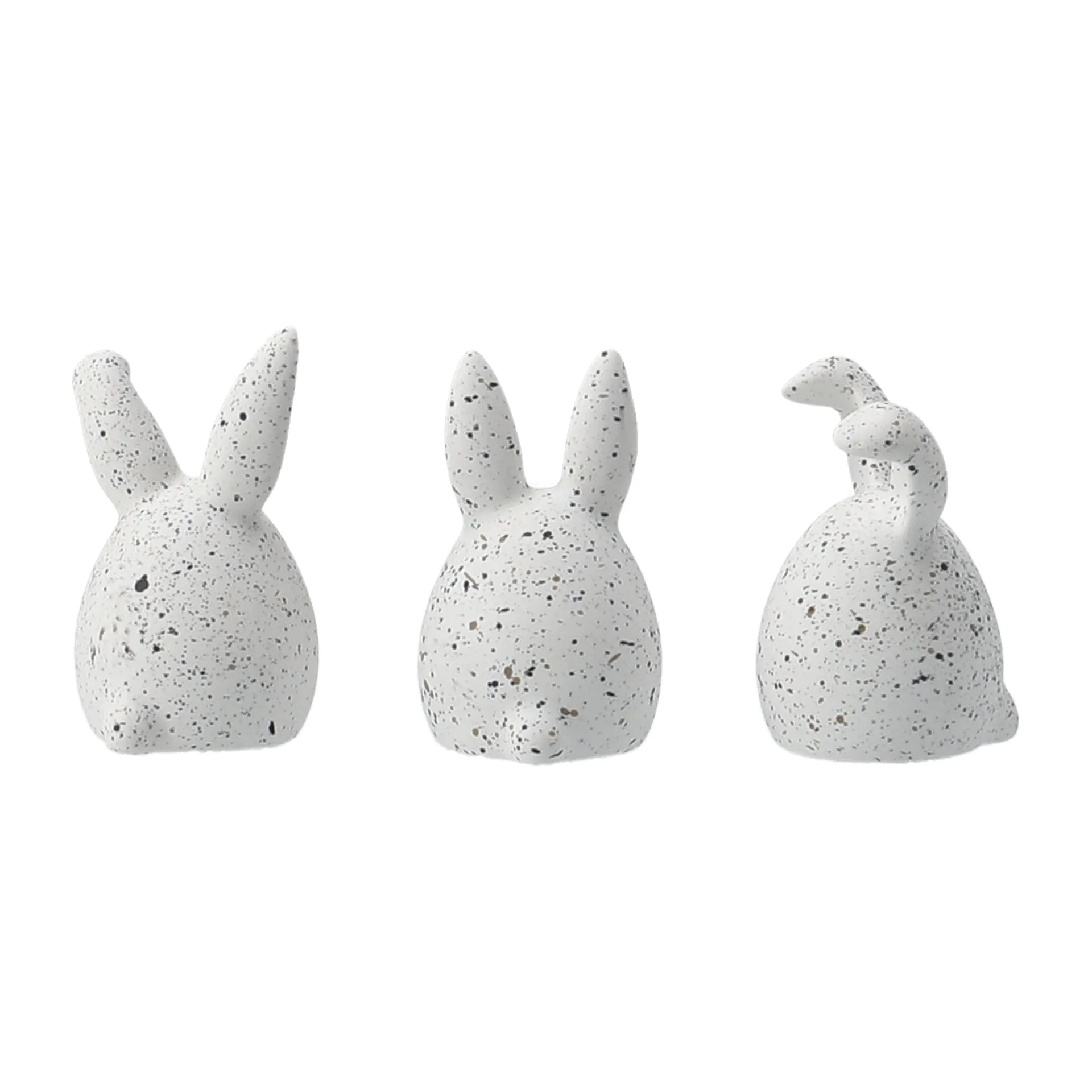 Lièvres de Pâques Triplets Lot de 3, White dot DBKD