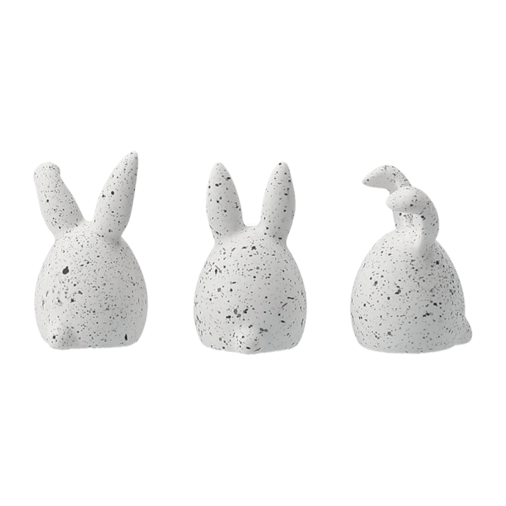 Lièvres de Pâques Triplets Lot de 3, White dot DBKD