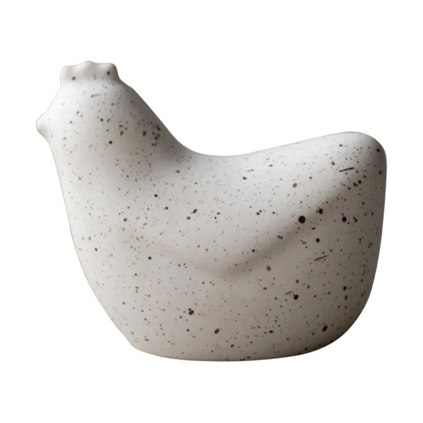 Mini poules 8 cm, Point blanc DBKD