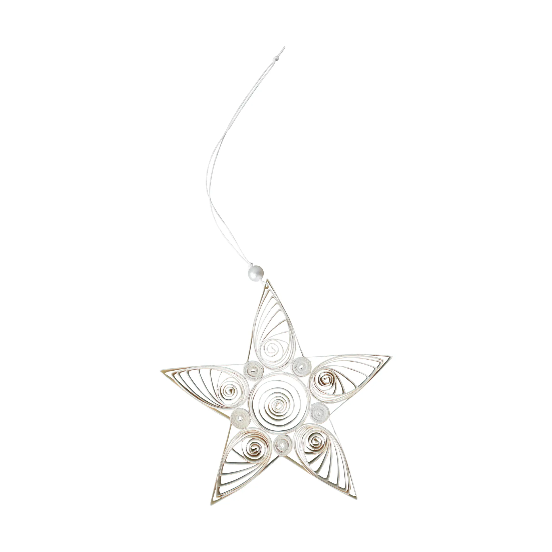 Ornement de Noël Paper Star 13 cm, White DBKD