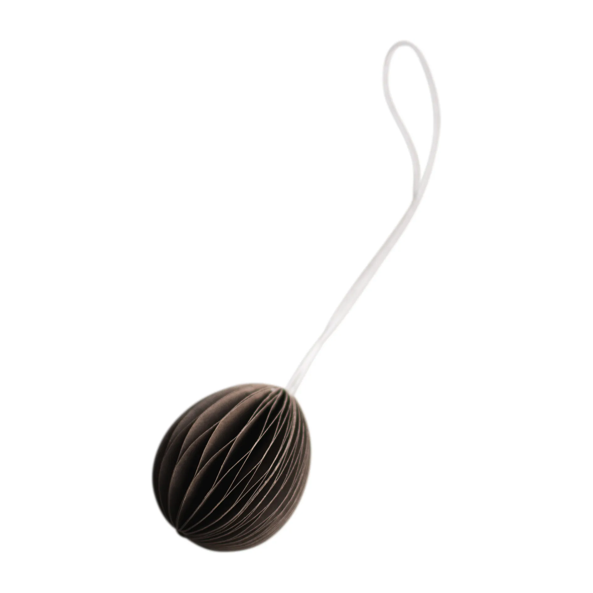 Pendentif de Pâques Ovoid papier small 4 cm, Brown DBKD