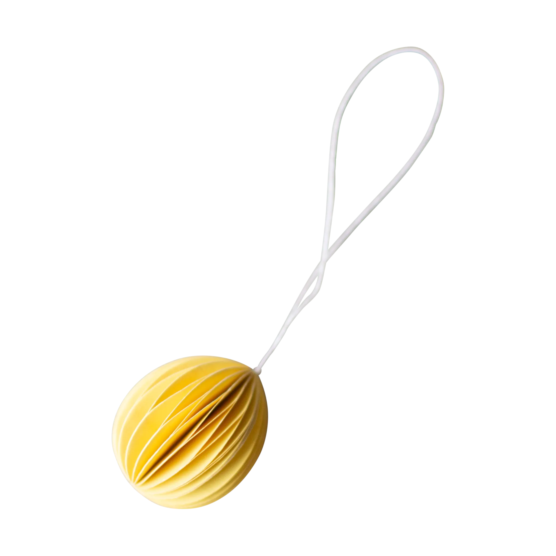 Pendentif de Pâques Ovoid papier small 4 cm, Jaune DBKD
