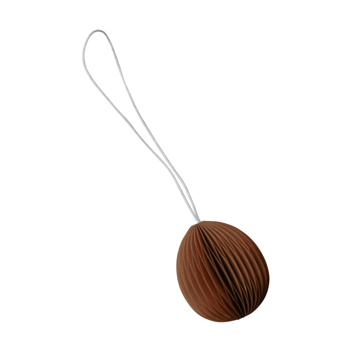 Pendentif de Pâques Ovoid papier small 4 cm - Terracotta - DBKD