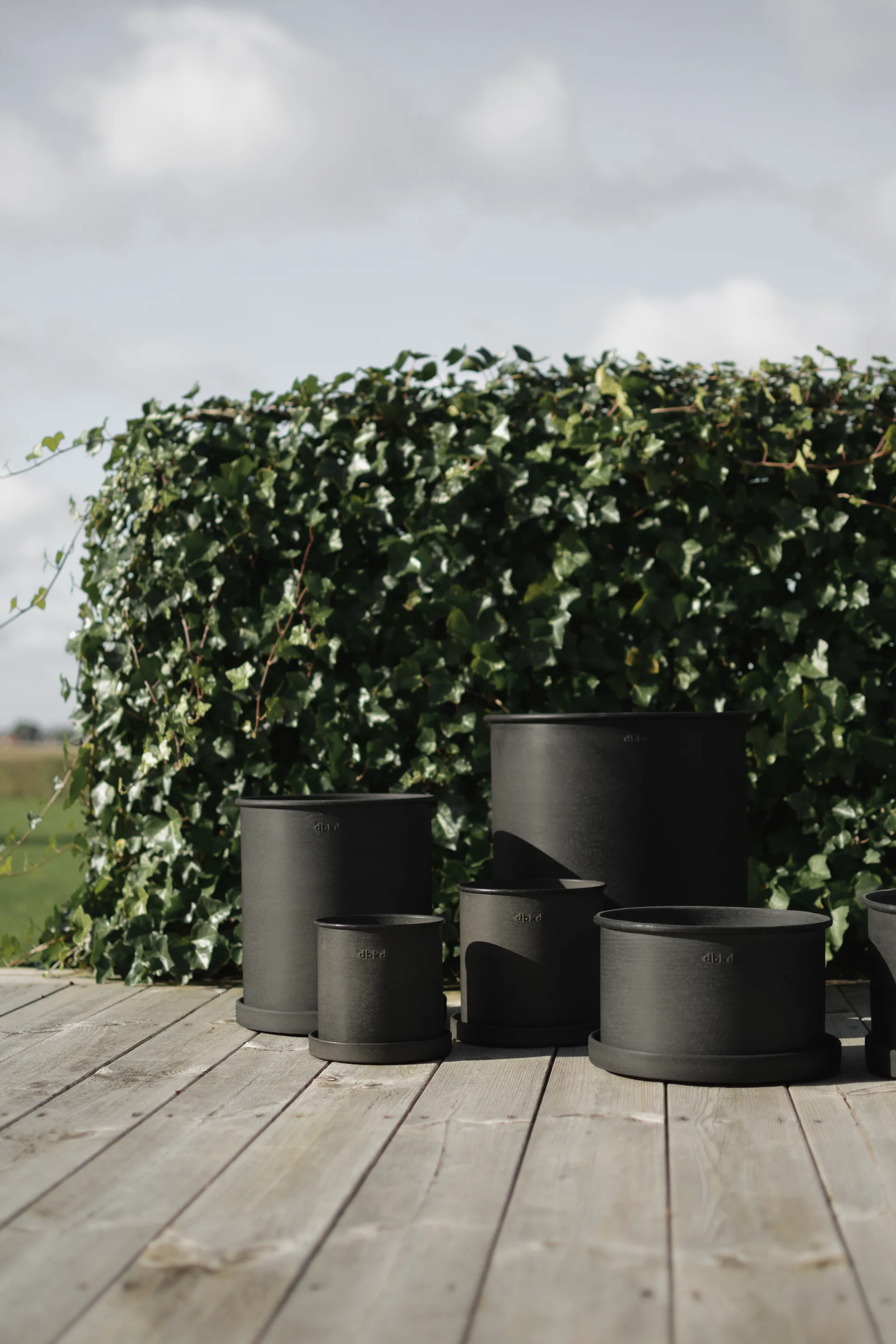 Plant Pot pot small lot de 2, Black DBKD