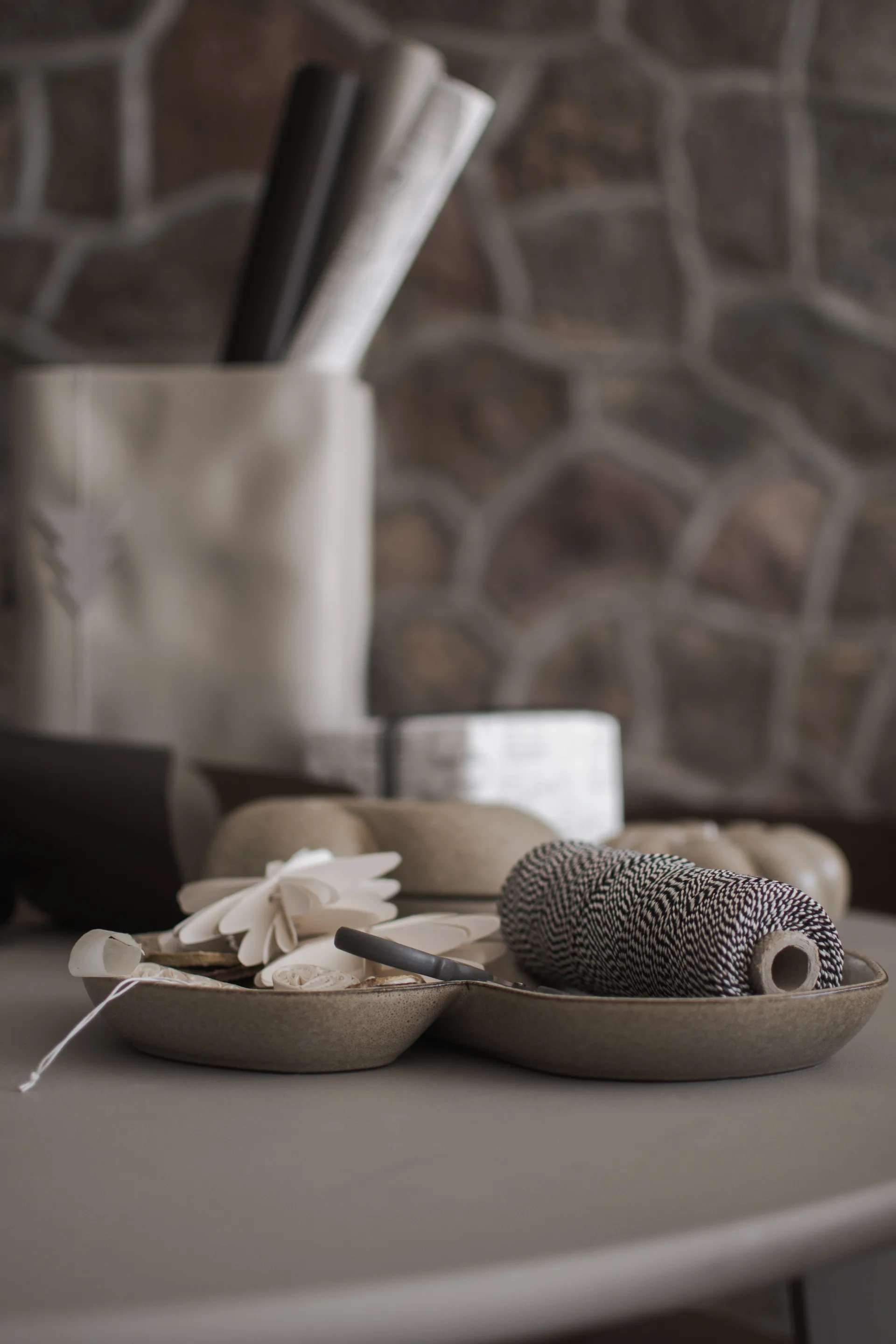 Plateau de présentation Bun 18x30 cm, Beige DBKD