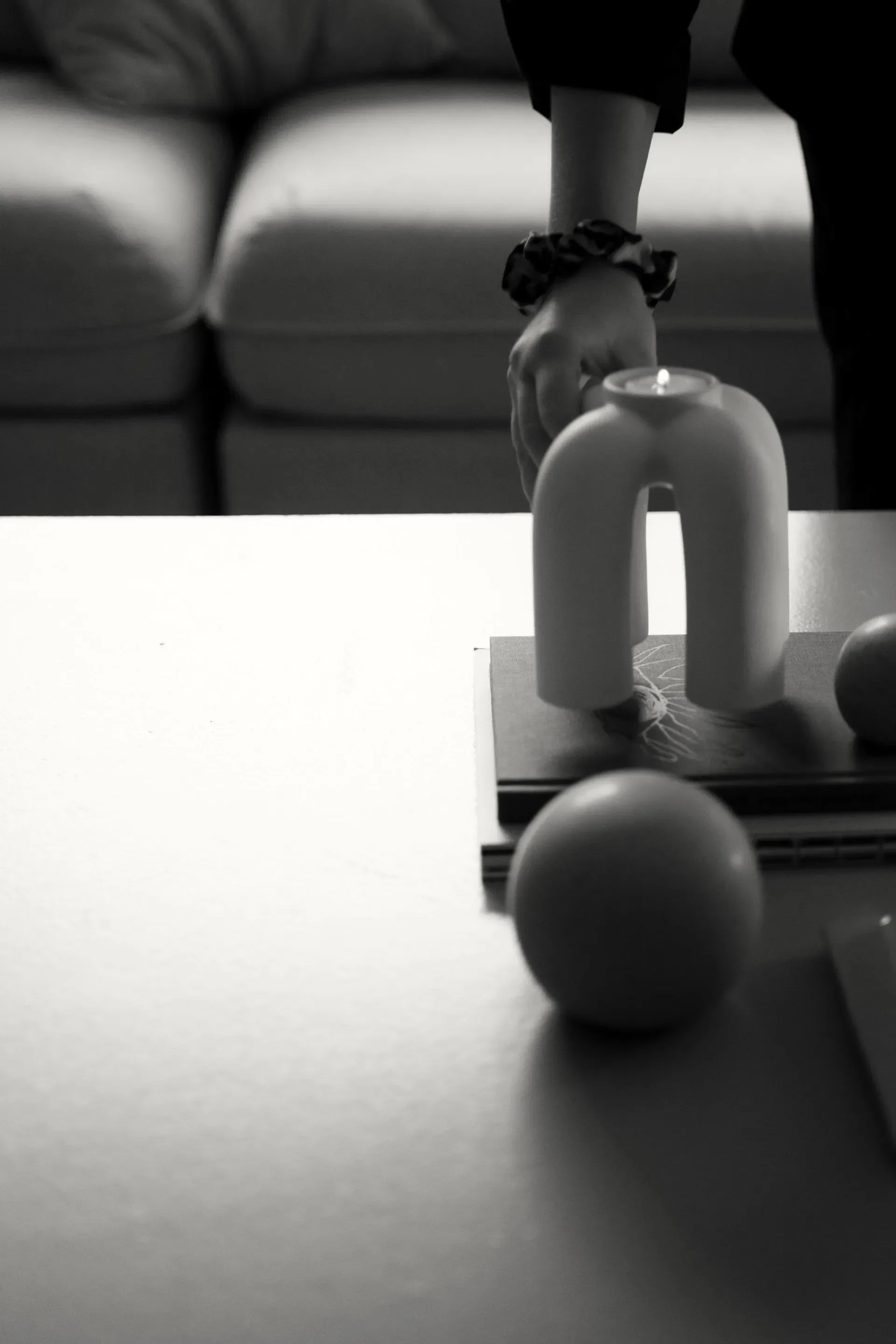 Porte-bougie à réchaud Rope 14x14 cm, Blanc DBKD