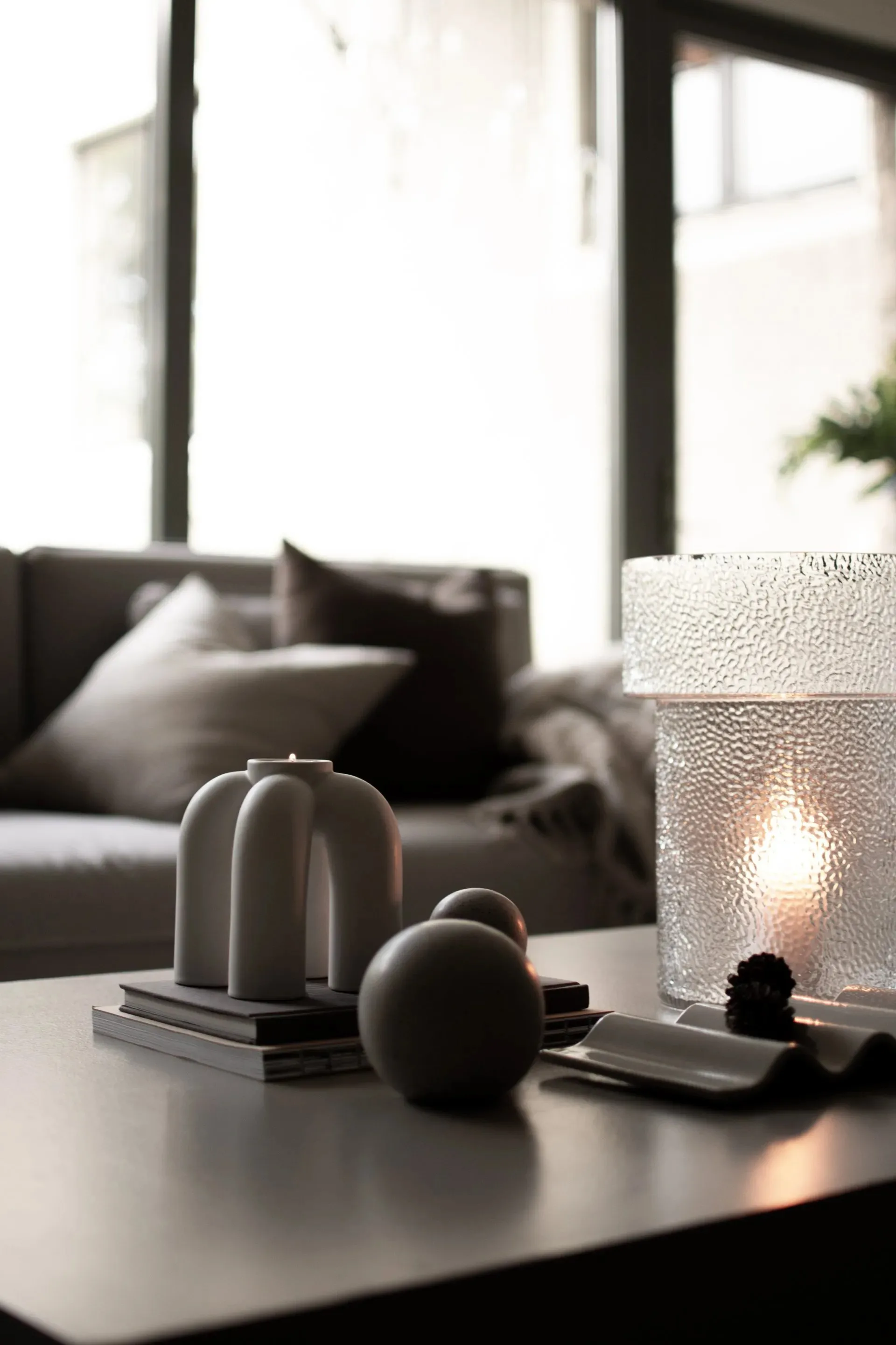 Porte-bougie à réchaud Rope 14x14 cm, Blanc DBKD