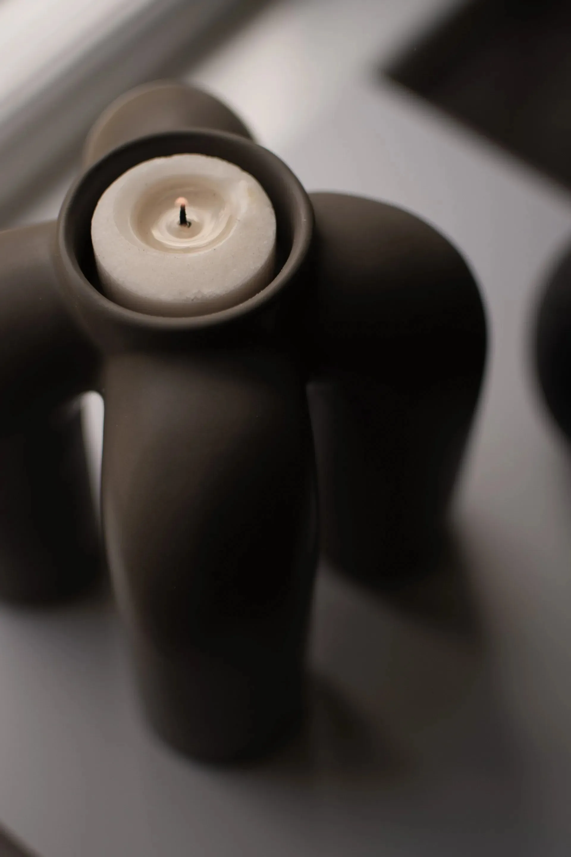 Porte-bougie à réchaud Rope 14x14 cm, Poussière DBKD