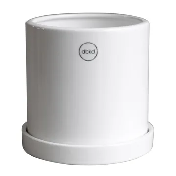Pot Ø13 cm avec soucoupe Grow - Shiny white - DBKD
