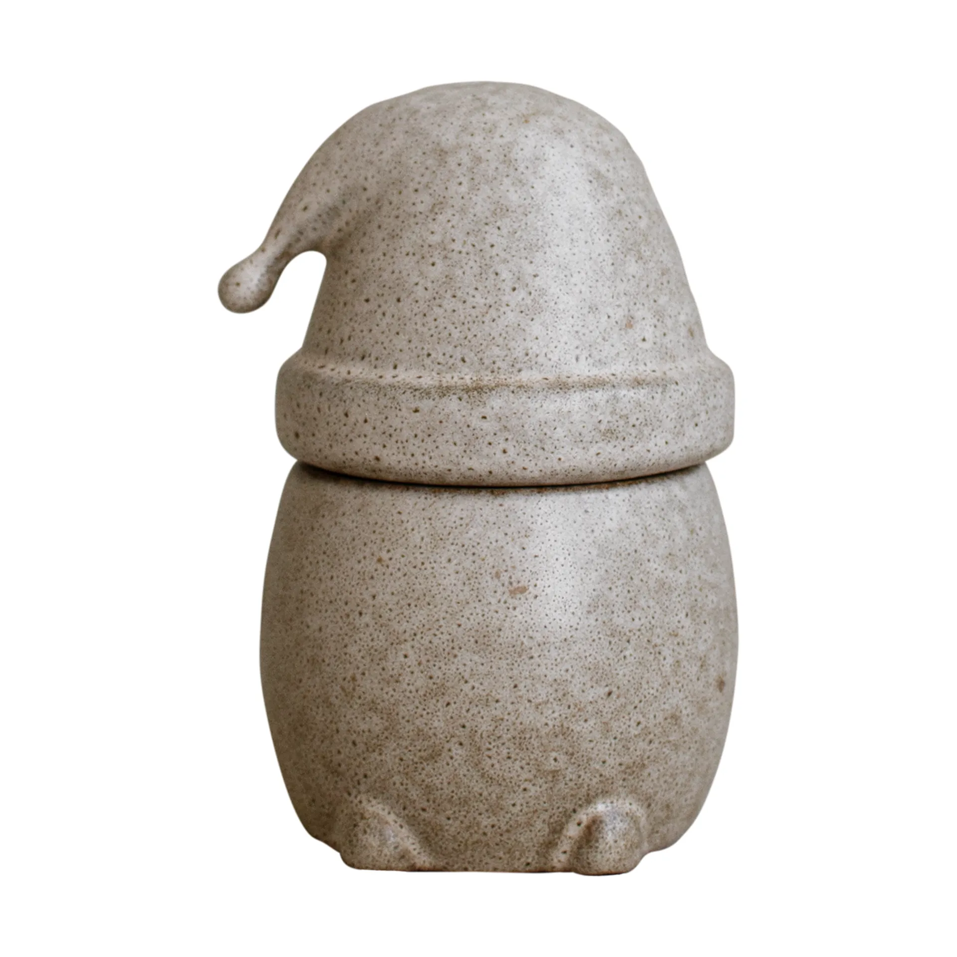 Pot avec couvercle Eating Santa Petit, Beige DBKD