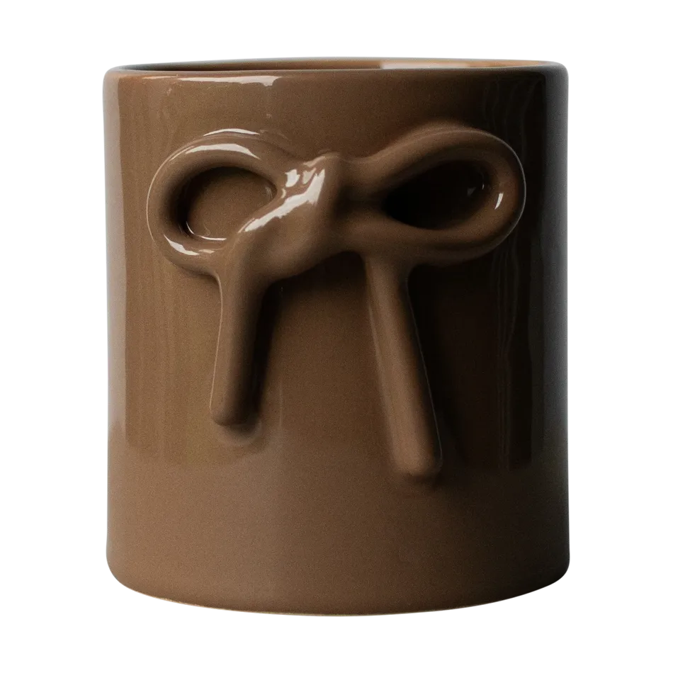 Pot Bow Ø11 cm, Shiny nougat DBKD