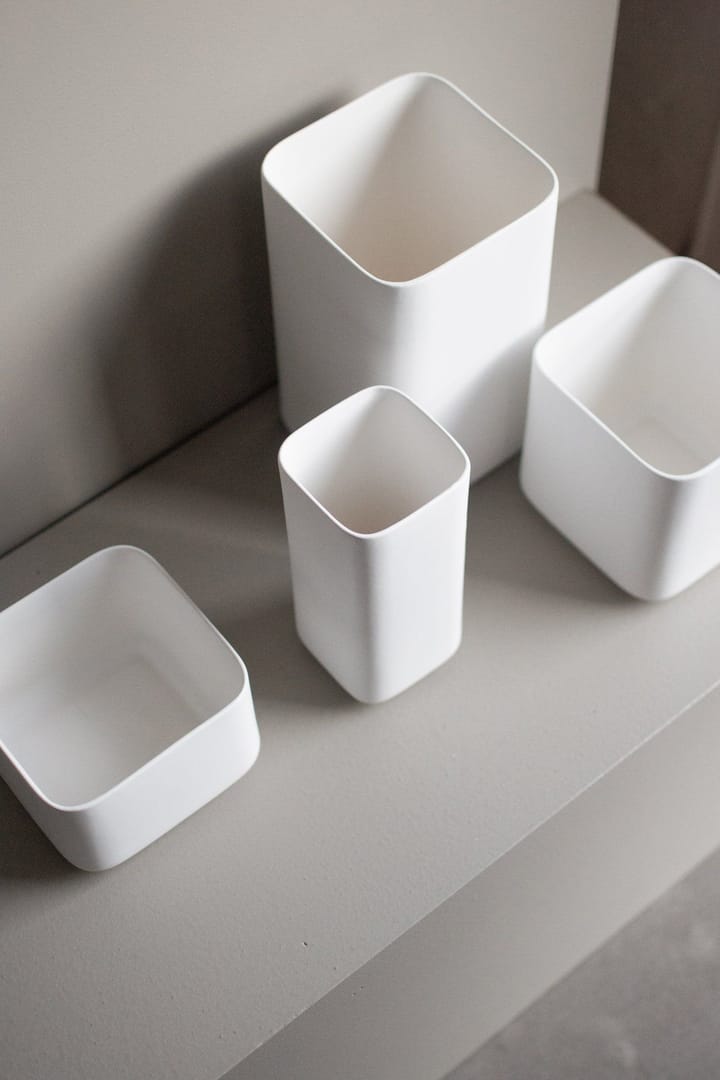 Pot Cube plant bas Ø13 cm - Matte white - DBKD