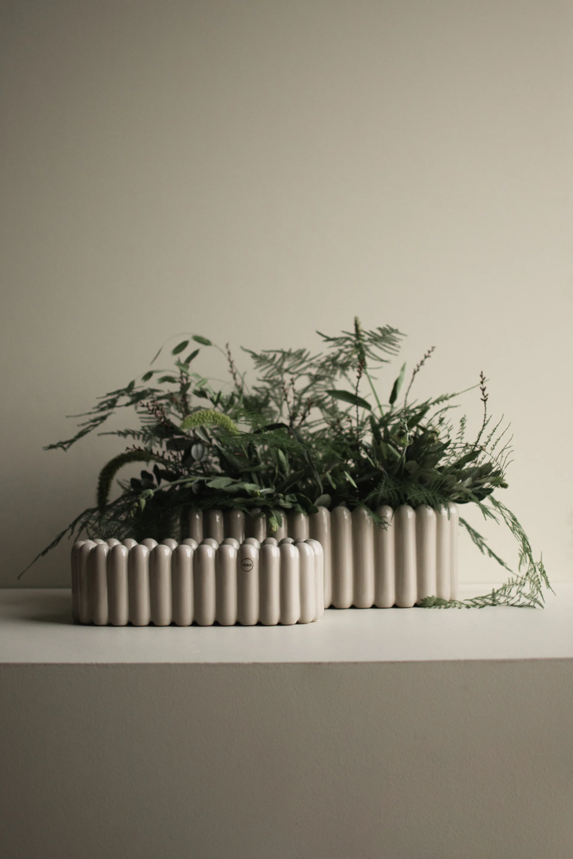 Pot de fleur Mist oval, Shiny mole DBKD