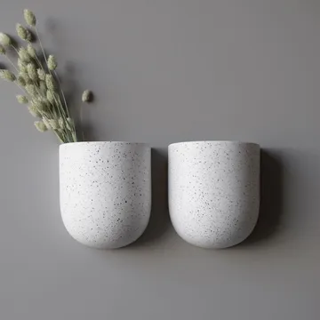 Pot de fleur suspendu Cut white dot - Large - DBKD