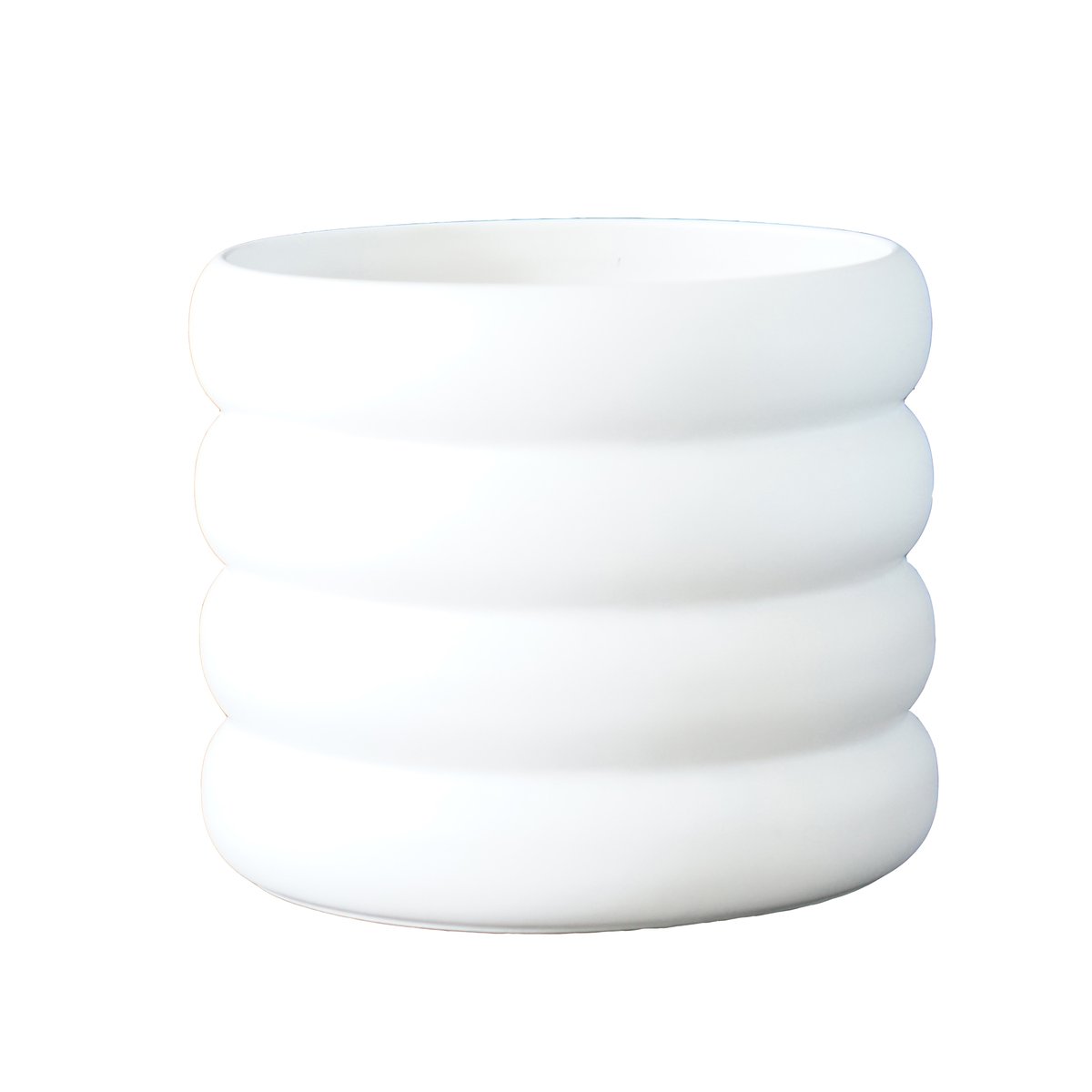 DBKD Pot Mud blanc Modèle Moyen, 14 cm | Design Scandinave | Cache-pots | Blanc