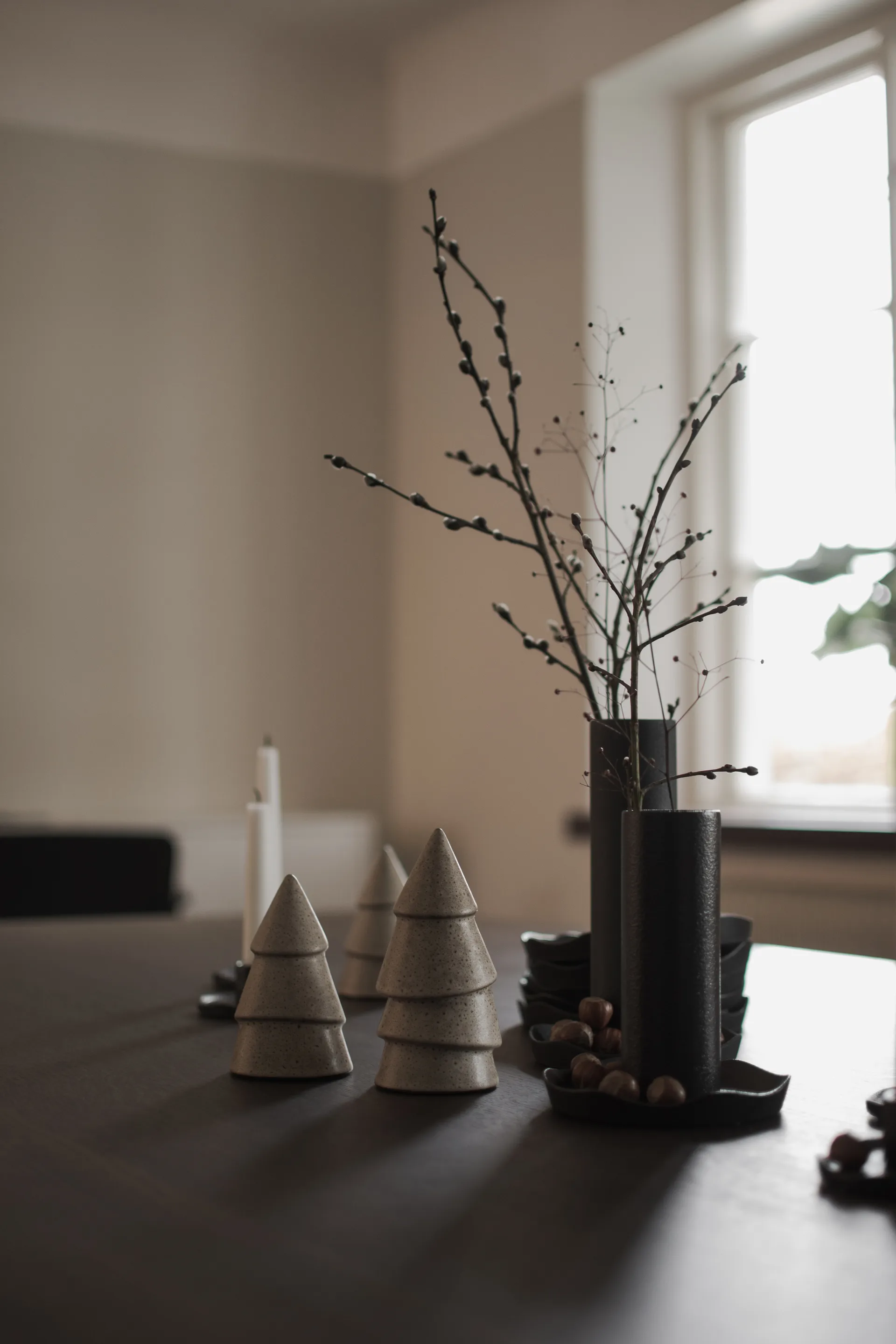 Sapin de Noël Narrow beige, Large 14 cm DBKD