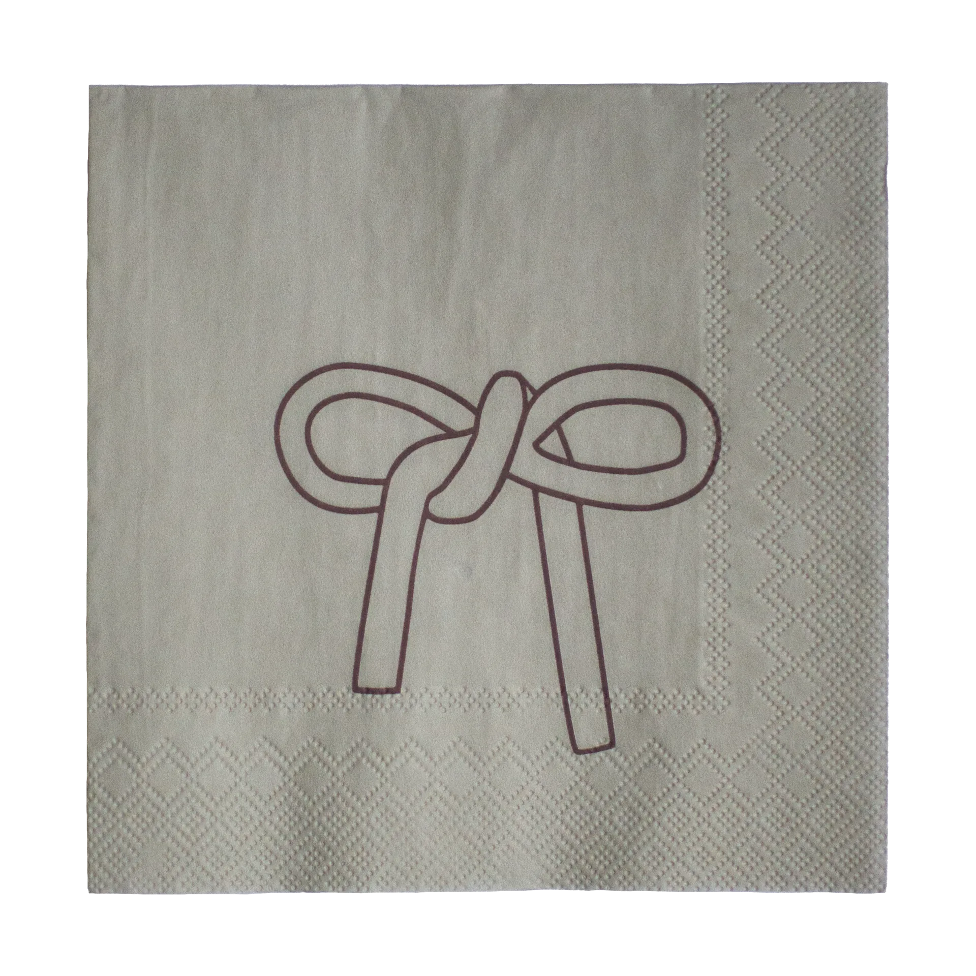 Serviette en papier Bow 33x33 cm Lot de 20, Beige DBKD