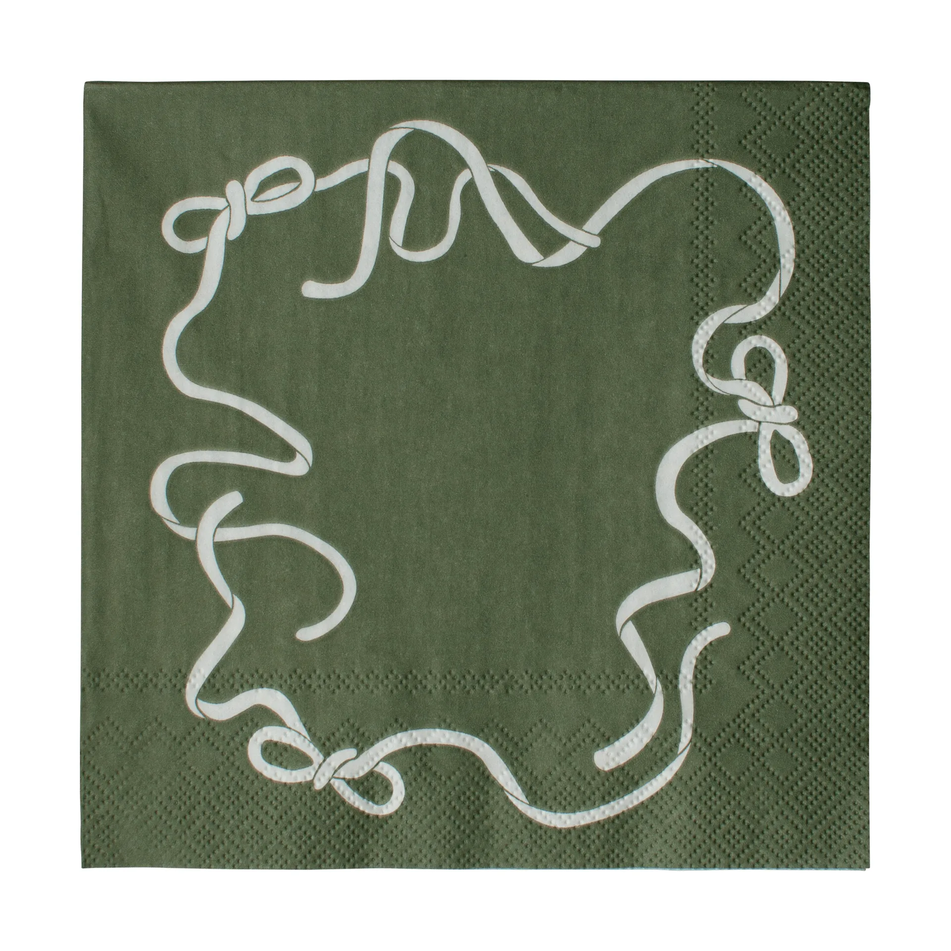 Serviette en papier Bow 33x33 cm Lot de 20, Green DBKD