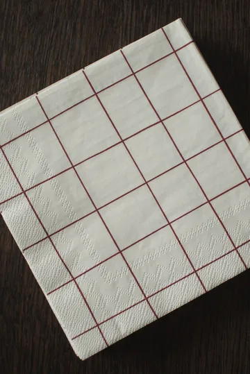 Serviette en papier carrée 33x33 cm Lot de 20 - Dark red - DBKD