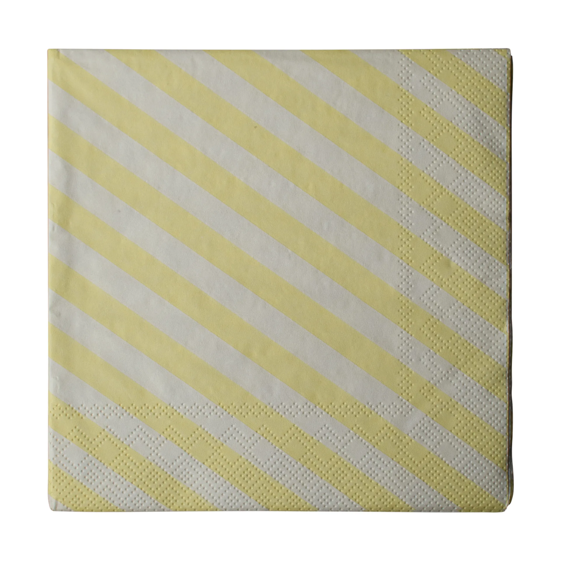 Serviette en papier Stripe 33x33 cm lot de 20, Creme DBKD