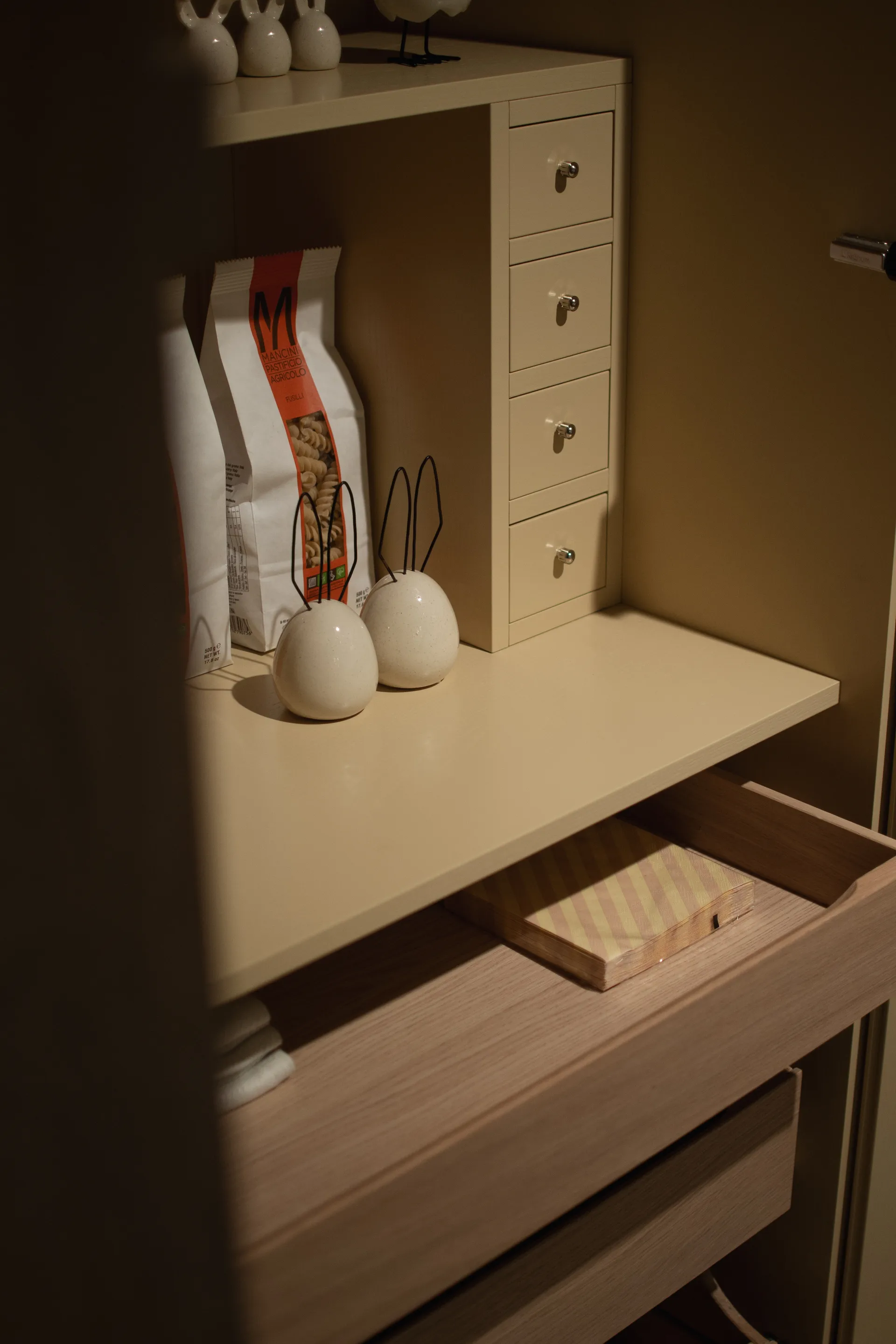 Serviette en papier Stripe 33x33 cm lot de 20, Jaune DBKD