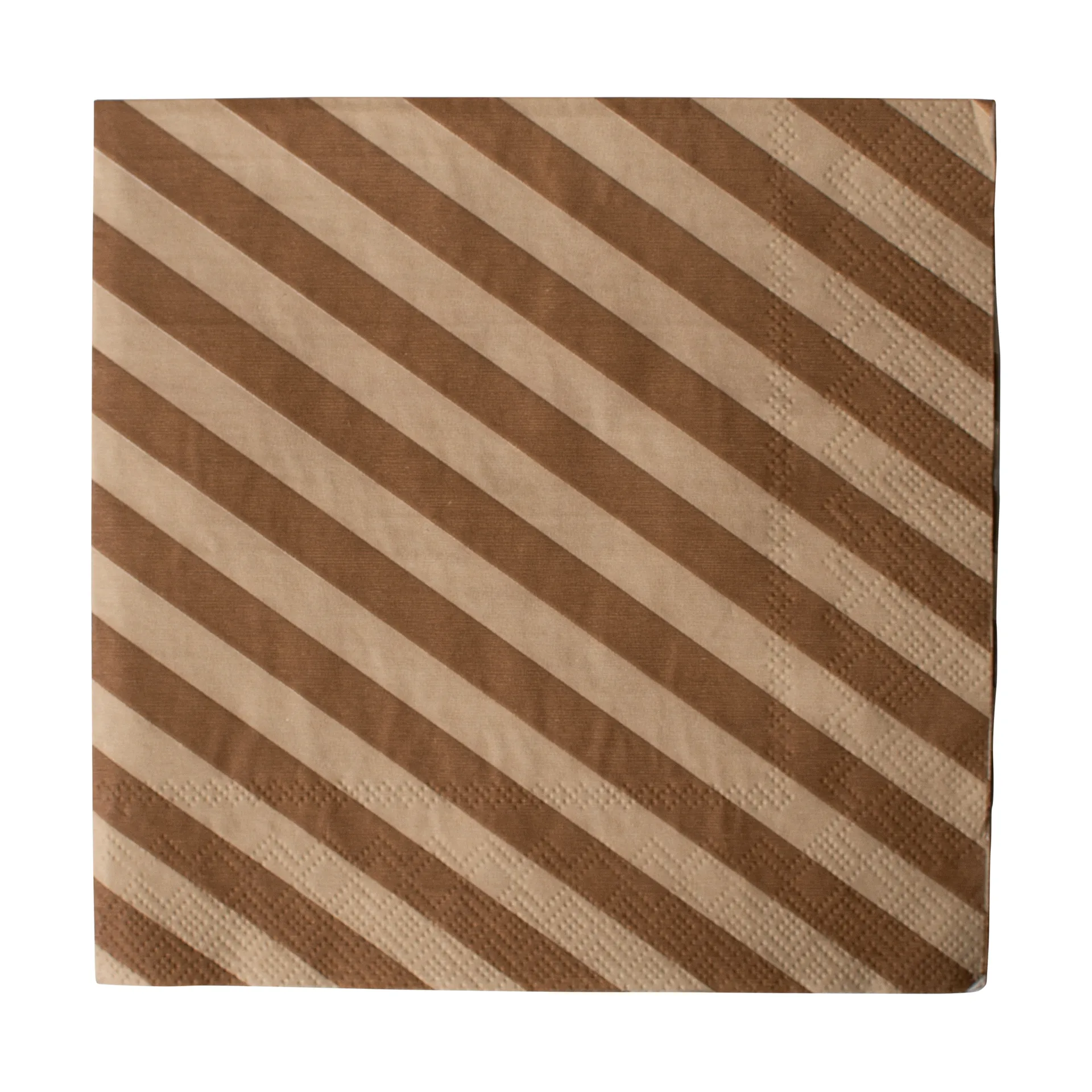 Serviette en papier Stripe 33x33 cm lot de 20, Nougat DBKD