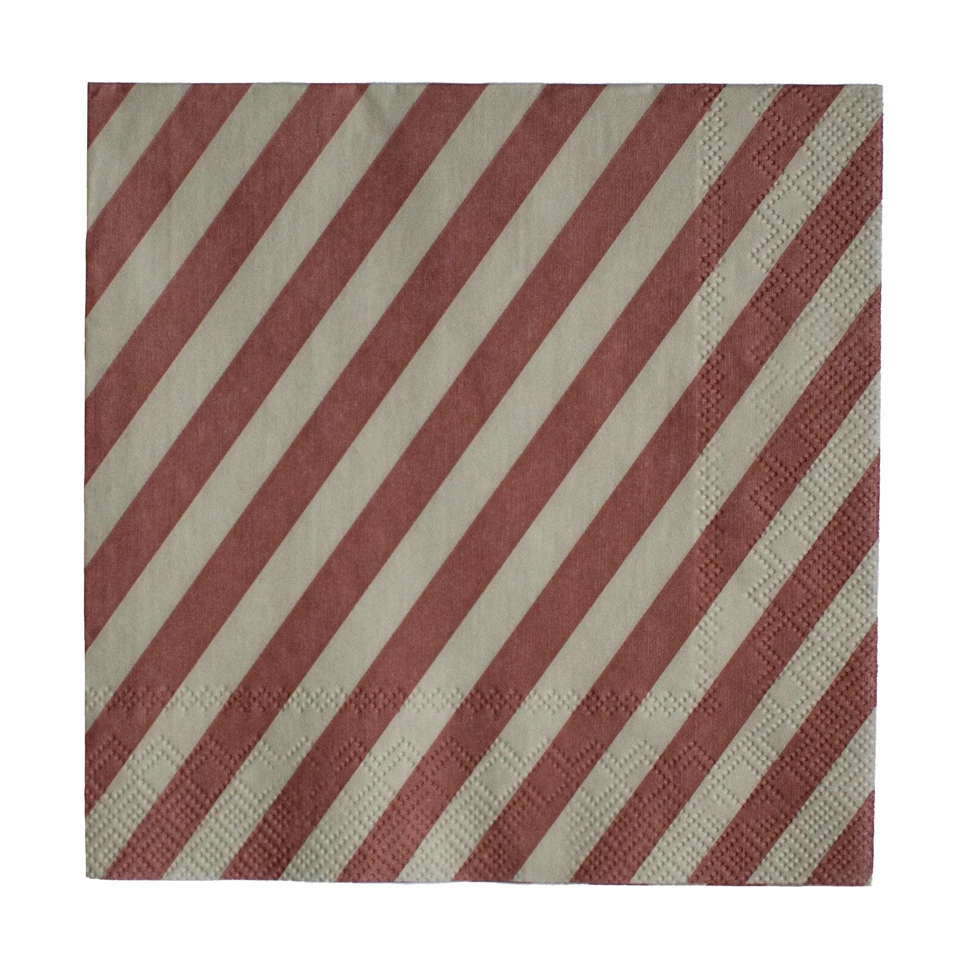 Serviette en papier Stripe 33x33 cm lot de 20, Rouge foncé DBKD
