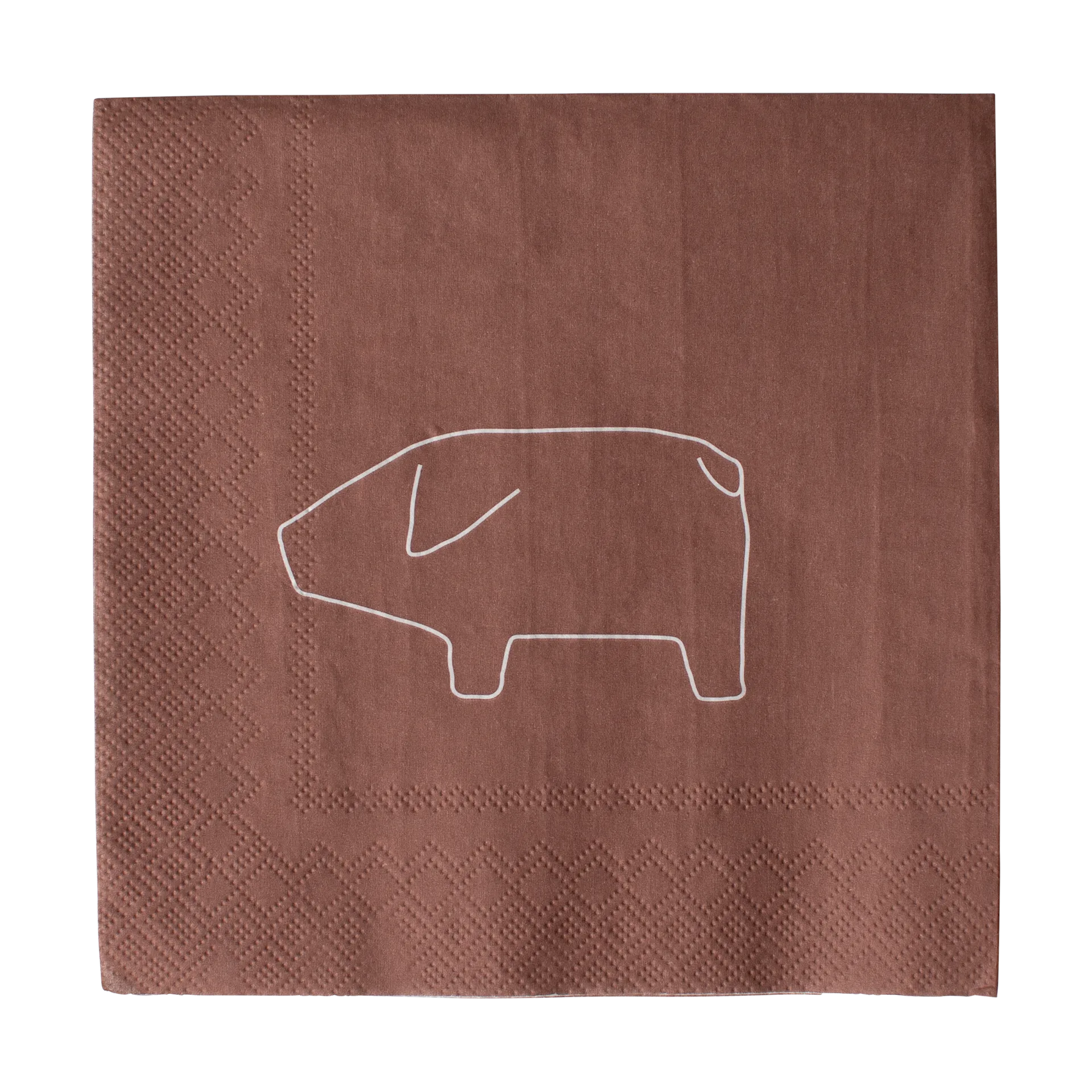 Serviette en papier Swedish pig 33x33 cm, 20 pièces, Red DBKD