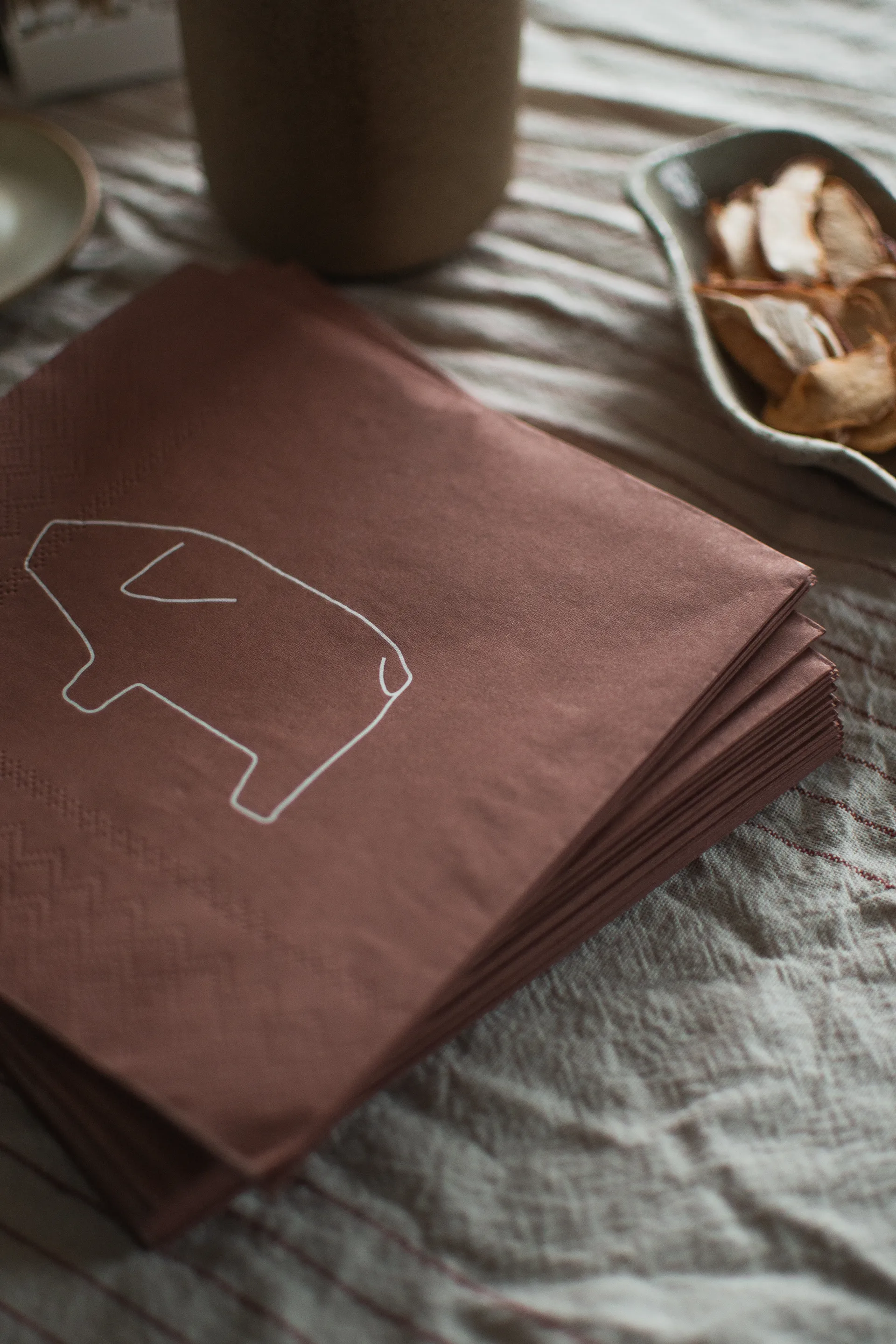 Serviette en papier Swedish pig 33x33 cm, 20 pièces, Red DBKD