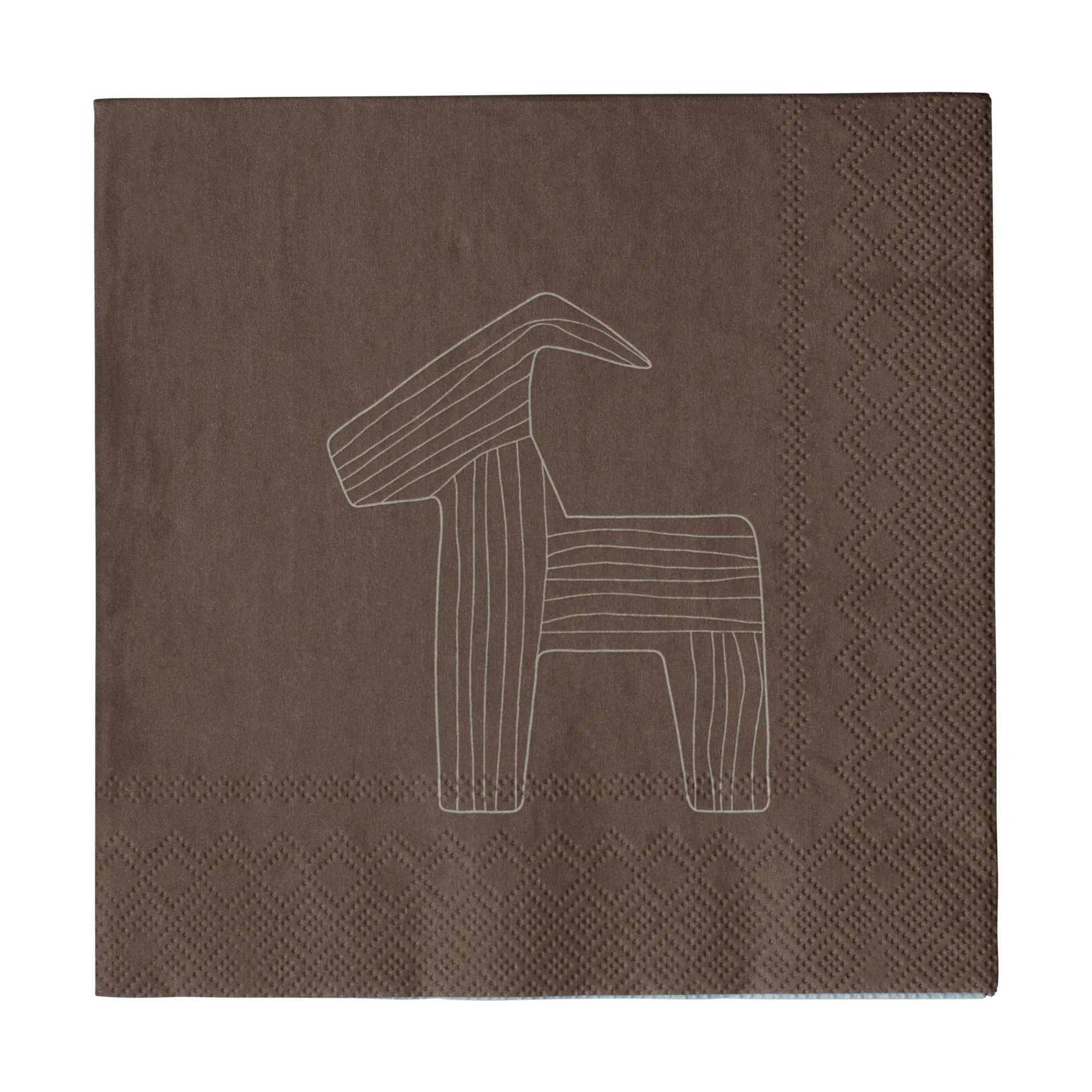 Serviettes en papier Bruse 33x33 cm lot, de 20, Brown DBKD